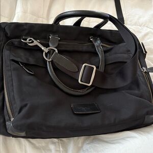 Coach Black Briefcase Cloth Authentic‎ Coach mens briefcase travel bag satchel